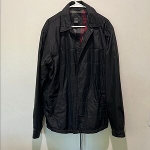 Dickies Black Lightweight Shirt Jacket Flannel Lining Size XL